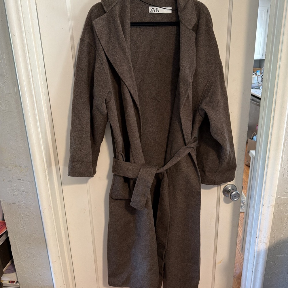 Zara Limited Edition Wool Blend Oversized Trench Coat XL